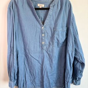 Per Se Dusty Blue Denim Tunic